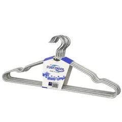 GENERICO - Set De 10 Ganchos Para Ropa Metalizados Resistentes Organiza y Maximiza Tu Clóset