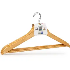 GENERICO - Set X3 Ganchos De Madera Premium Para Ropa Resistente Organizador De Clóset Elegante