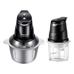 GENERICO - Picatodo Eléctrico Sokany 2 En 1 2l Acero Inoxidable Negro
