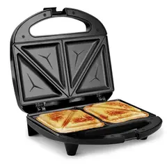 GENERICO - Sandwichera Eléctrica Sokany SK115 750W Negro 2 Sándwiches