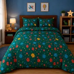 LILE - Edredón Infantil Ovejero Caliente con Sherpa + Fundas Diseño Monstruolandia