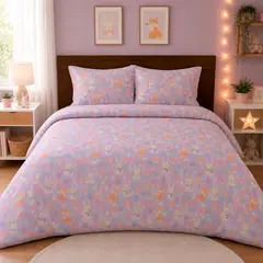 LILE - Edredón Infantil Ovejero Caliente con Sherpa + Fundas Diseño Bosque Encantado