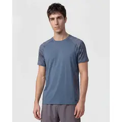 PATPRIMO - Camiseta Deportiva De Manga Ranglán Para Hombre Azul