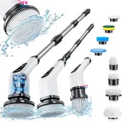 JAYSTORE - Cepillo Electrico Limpieza 9 Cabezales Inalambrico Rotativo