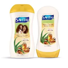 SAVITAL - Shampoo y Acondicionador Nutrición y Brillo Aceite Jojoba