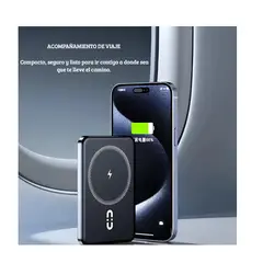TECNOHOGAR JS - Power Bank Batería Portátil 20000mah Carga Rápida Magnética