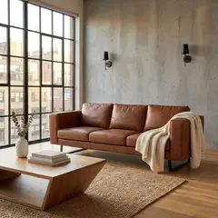 22 GRADOS DECORACION - Sofá Frigg 240cm x 100cm Cuero natural