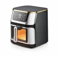 GENERICO - Freidora De Aire 10 Litros Digital Con Ventana 1400W