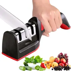 TECNOHOGAR JS - Afilador De Cuchillos Pro Multifuncional Mango Ergonómico