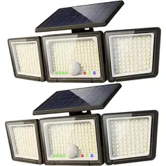 GENERICO - 2 Luces Solares De Exteriores Sensor Movimiento, 2500 Lumenes