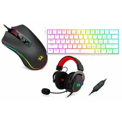 REDRAGON - Combo Gamer Teclado Mec Mini Dragon Born K630 Mouse Cobra Chroma M71, Diadema ZEUS X