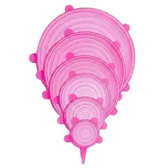 DAYOSHOP - Set 6 Tapas De Silicona Elásticas Reutilizables Multiusos