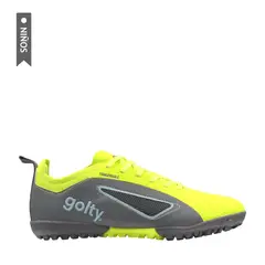 GOLTY - Zapatilla Turf Velozion Formacion Niño-Verde/Gris