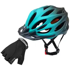 ON TRAIL - Casco Bicicleta + Guante Gel Patinaje Ciclismo Mtb Ruta