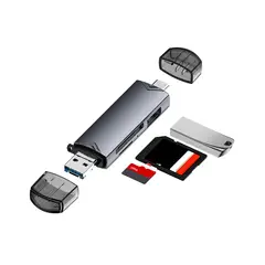 GENERICO - Lector OTG 3 en 1 USB + Micro USB y Type-C