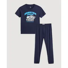 OSTU - Pijama Infantil Niño M/C P/L Marca Azul #80040108