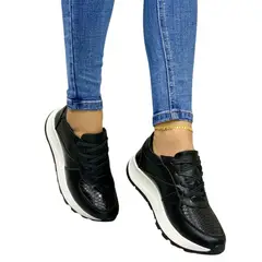 EVEGONZ - Tenis Cuero Zapato Casual y Deportivo de Mujer