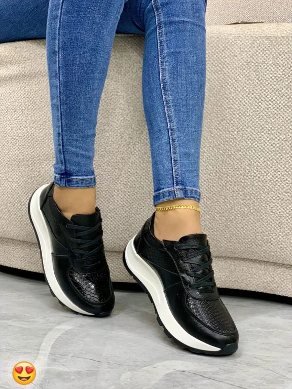 Imagen de Tenis Deportivo Cuero Zapato Cuero Para Mujer