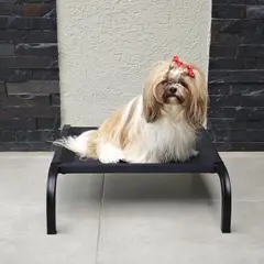 INDUHOGAR - Cama elevada para perros en tubo y lona antifluidos talla S