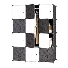 TECNOHOGAR JS - Armario Plástico 4 Niveles Organizador De Ropa
