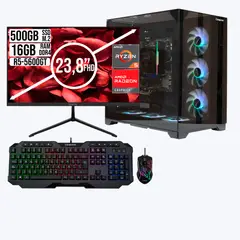 COMPUMAX - Computador De Escritorio Amd RYZEN 5-5600GT RAM 16GB Pantalla 24