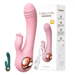 GAMA - Vibrador 2 en1 Doble Estimulación Termico Alta USB