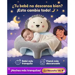MUNDO BEBE - COJIN SILLON PARA SENATR AL BEBE DISEÑO LEON