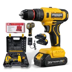 PROTOOL - Taladro Inalámbrico Prower 36V Con Pantalla y Maletín + Obsequio