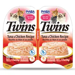 INABA - Alimento Humedo Gato Twins Atun Y Pollo 70 Gr