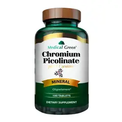 MEDICAL GREEN - ALIMENTO CON PICOLINATO DE CROMO + L-CARNITINA X 100 UNIDADES/