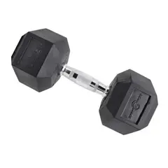 SPORTFITNESS - Mancuerna Encauchetada Profesional 15 Kilos