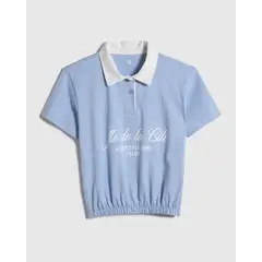 OSTU - Camiseta para Niña color Celeste en Algodón #9009
