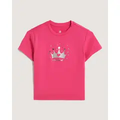OSTU - Camiseta Infantil Niña Manga Corta Fucsia #90090345