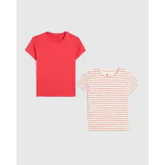 OSTU - Camiseta Infantil Niña Manga Corta Color Rojo #90090289