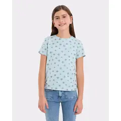 OSTU - Camiseta Infantil Niña Manga Corta Azul #90090361