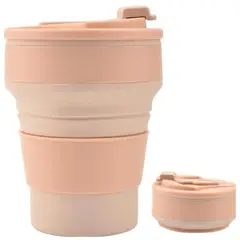 GENERICO - Vaso Portatil de Silicona Reutilizable con Diseño Plegable y Capacidad de 500 Ml