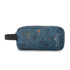 TOTTO - Cartuchera Multiuso Sheyma Print Grande Azul
