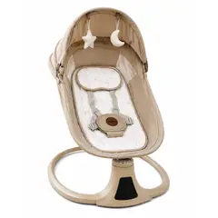 ORIENTE TRADING - Silla Mecedora Beige Eléctrica Kidilo 3 en 1-Bluetooth+ Control Remoto+5 Velocidades
