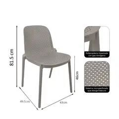 GENERICO - Idea Desk - Silla Luz Beige Resistente para Interiores y Exteriores