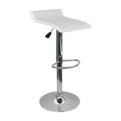GENERICO - Idea Desk - Silla Flat Barra Blanco Ajustable con Base en Acero Cromado