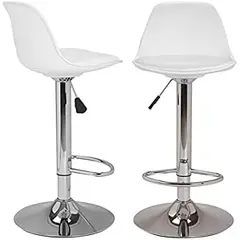 GENERICO - Idea Desk - Silla Turbi Barra Blanco Ergonómica para Barras y Cafeterías