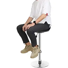 GENERICO - Idea Desk - Silla Turbi Barra Negro Ergonómica para Barras y Cafeterías