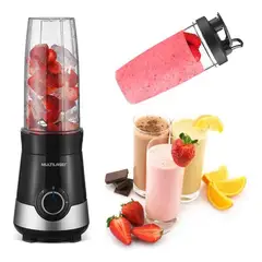 MULTILASER - Licuadora para batidos personal de 800 ml con vaso extra