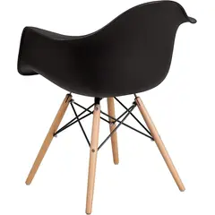 GENERICO - Idea Desk - Silla Eames Con Brazos Negro Diseño Ergonómico Moderno