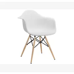 GENERICO - Idea Desk - Silla Eames Con Brazos Blanco Diseño Ergonómico Moderno