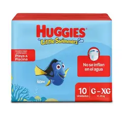 HUGGIES - Pañal De Piscina little swimmers talla G-XG De10 Unidades