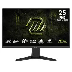 MSI - MONITOR GAMER MAG 255F X24 24.5 - FHD - RAPID IPS - 240HZ - 0.5MS - HDR READY -FREESYNC PREMIUM