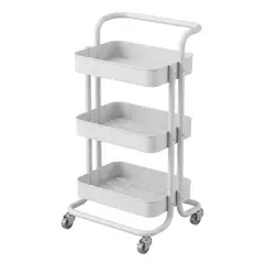 GENERICO - Carrito Organizador Multiusos 3 Niveles Con Ruedas De Metal