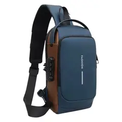 GENERICO - Bolso Morral Fashion Antirrobo - Azúl