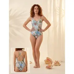ALMA UNIVERSAL - Vestido de baño mermeid estampado